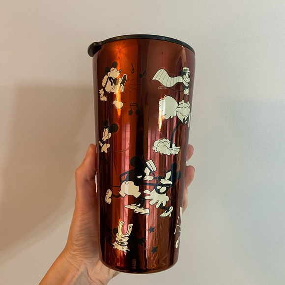 Disney Parks Retro Mickey Mouse Stainless Steel Travel Mug with Lid - Picture 4 of 10